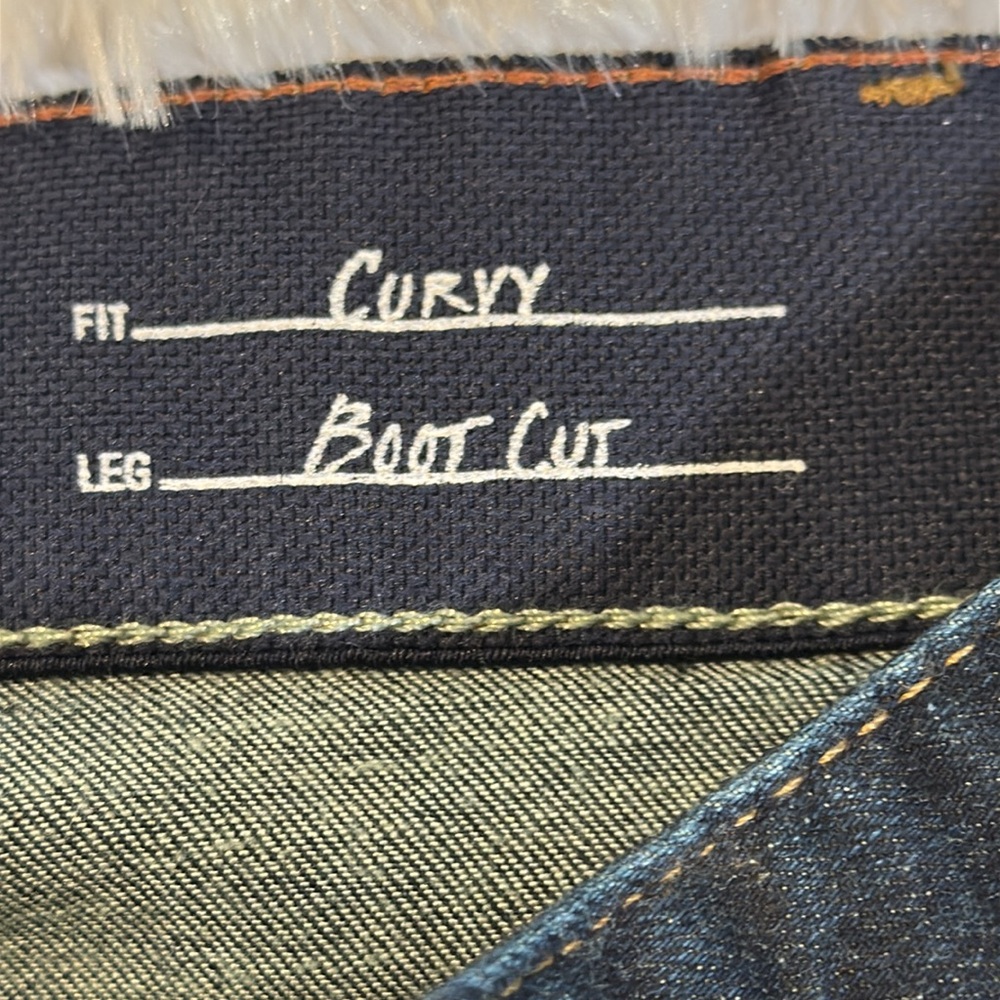 NWT, Eddie Bauer Blue Boot-cut stretch Jeans with Classic Stitching, size 18W - Picture 7 of 13